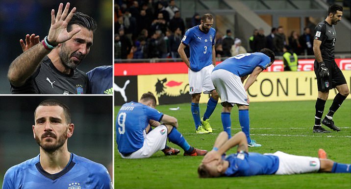 Buffon dkk Berderai Airmata, Pertama Kali dalam 60 tahun Gagal ke Piala Dunia